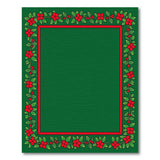 Green Area Rug with Red Holly Berry Border
