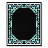 Traditional Persian Blue and Teal Ornate Teal Persian Border Area Rug