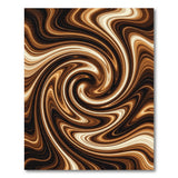 Swirling Brown Marble Abstract Area Rug
