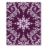 Floral Vintage Elegant Purple Damask Floral Area Rug