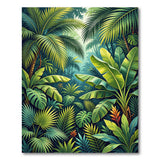 Lush Jungle Foliage Area Rug