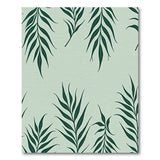 Mint Green Eucalyptus Leaf Area Rug