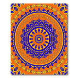 Vibrant Orange Mandala Persian Area Rug