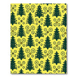 Whimsical Christmas Tree Yellow Area Rug