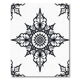 Exquisite Black White Mandala Area Rug