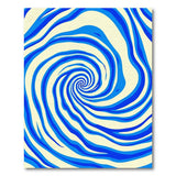 Abstract Area Hypnotic Blue Swirl Abstract Area Rug