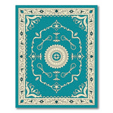 Teal Persian Medallion No. 9 Area Rug