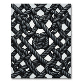 Intricate Rope Net Black White Area Rug