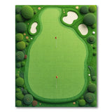 ODIKA Washable Golf Course Green Area Rug - Low Pile, Non-Slip, Pet & Kid Friendly
