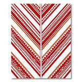 Bold Red Tribal Chevron Area Rug