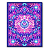 Neon Psychedelic Mandala Area Rug