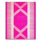 Vibrant Pink Diamond Geometric Area Rug
