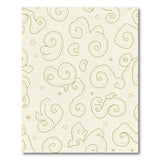 Whimsical Green Swirl and Star Beige Area Rug