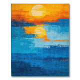 Abstract Sunset Horizon Area Rug