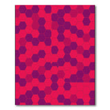 Vibrant Red Purple Hexagon Geometric Area Rug