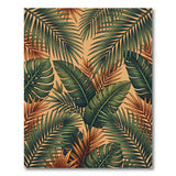 ODIKA Washable Tropical Palm Leaf Area Rug, Low Pile Non-Slip Boho Jungle Carpet, Pet & Kid Friendly