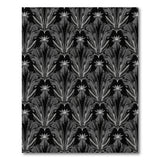 Art Deco Black White Fan Pattern Area Rug