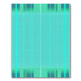 Blue and Teal Teal Grid Geometric Area Rug