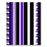Purple and Black Geometric Striped Area Rug