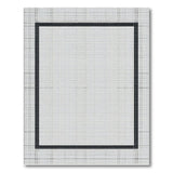 Black Border Grid Modern Area Rug