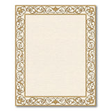 Opulent Gold Ornate Border Cream Area Rug