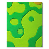 Vibrant Lime Green Abstract Blob Area Rug