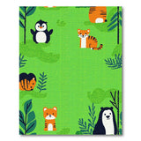 Multi-color and Patterns Playful Cartoon Jungle Animals Kids Rug