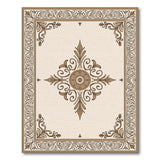 Ornate Gold Medallion Beige Area Rug