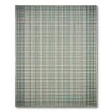 Green Classic Green Gingham Check Area Rug