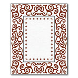 Ornate Red Border Area Rug with Stars