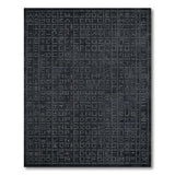 Black White Geometric Alphabet Symbols Rug