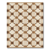 Tan Bowtie Grid Geometric Area Rug