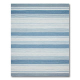 Ombre Blue Striped Woven Area Rug