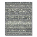 Intricate Hieroglyph Black White Area Rug