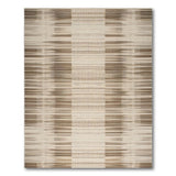 Brown Tan Vertical Stripe Geometric Rug