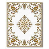 Floral Vintage Elegant Gold Ornate Medallion Area Rug