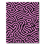 Geometric Modern Bold Pink Maze Geometric Area Rug