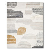 Beige Tribal Arch Abstract Area Rug