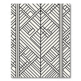 Bold Geometric Lattice Area Rug Black White