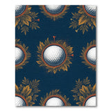 Navy Golf Ball Laurel Wreath Area Rug