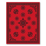 Red Bold Red Persian Floral Area Rug