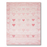 Pink Ombre Hearts Heritage Tribal Rug