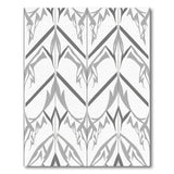 Grey Geometric Peaks Area Rug