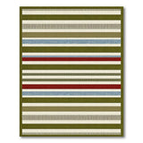 Multi-Color Striped Textured Area Rug