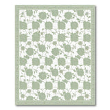 ODIKA Sage Green Floral Washable Area Rug - Low Pile Non-Slip Vintage Style