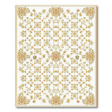 Gold and Silver Gold Floral Persian Area Rug