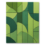 Green Vibrant Green Geometric Abstract Area Rug