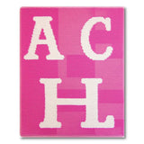 Pink ACHL Letters Kids Cartoon Area Rug