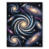 Cosmic Spiral Galaxies Area Rug