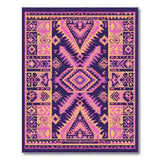 Vibrant Purple Geometric Southwestern Area Rug